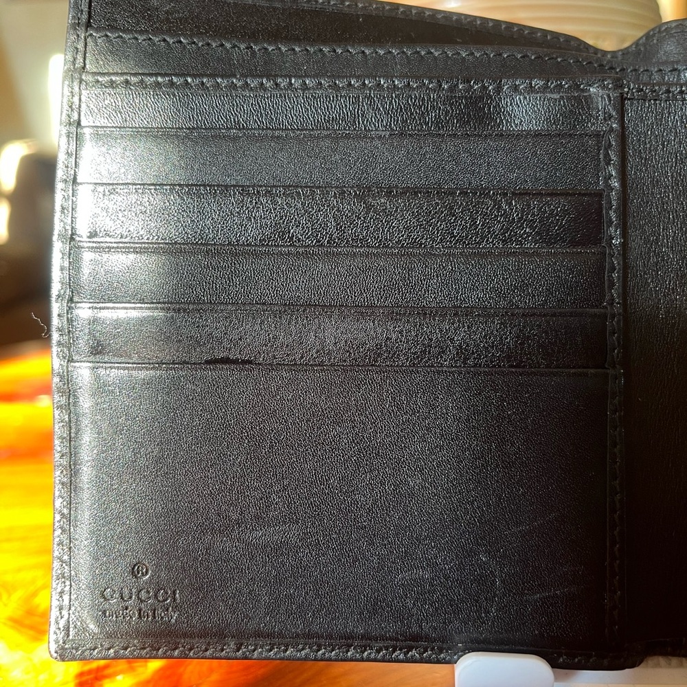 Gucci Black Denim and Leather wallet - Picture 3 of 7